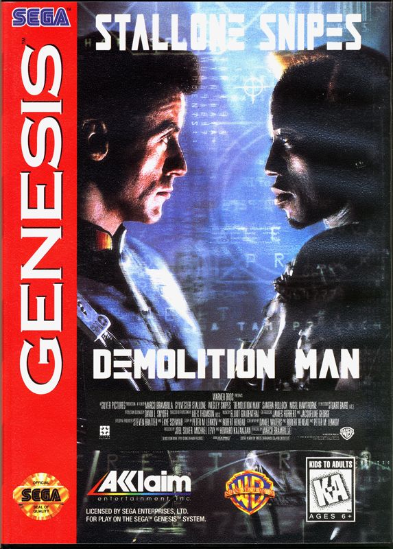 Demolition Man box art for Sega CD